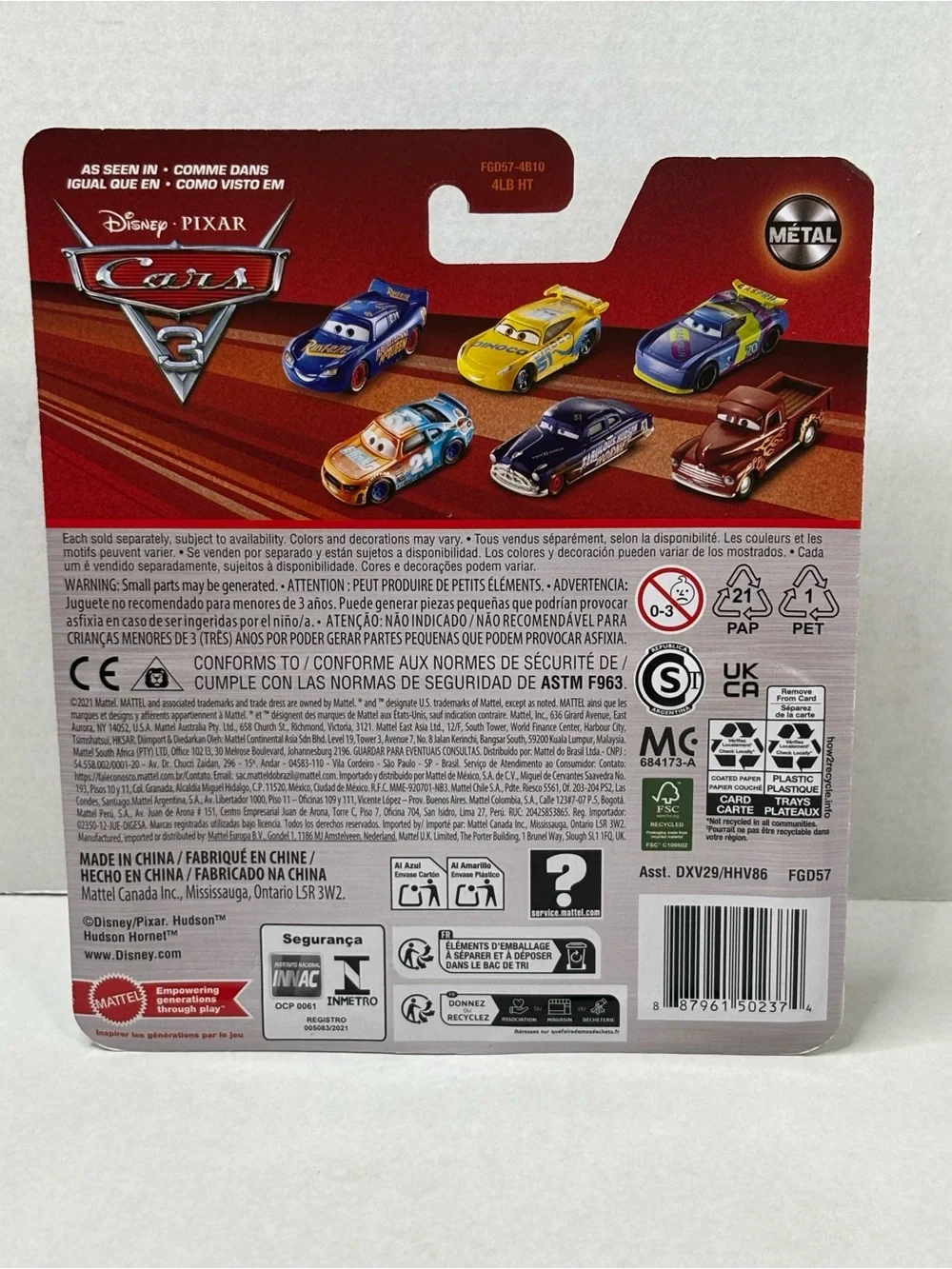 Disney Pixar Cars Dirt Track Fabulous Hudson Hornet Doc Hudson Diecast Car NEW